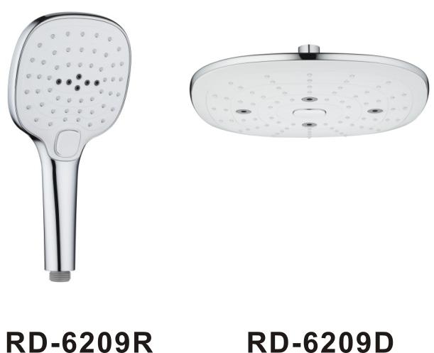 Brass Vavle Shower Faucet Set , Stainless Steel Screws Rain Head Shower Kit