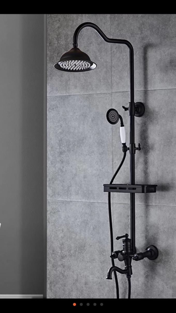 Black shower set /stainless steel adjustable bath shower column shower set /shower dusche/shower douche/chuveiro