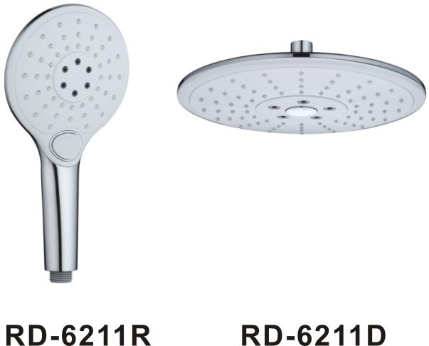 RD6211&ABS 3 functions shower set with button/shower douche/bathroom faucet accessories sprayer/black matt shower