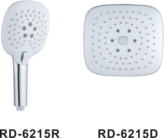 RD6216&3functions ABS square shower set with button/shower douche/bathroom faucet accessories sprayer/black matt shower