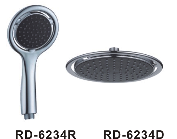 1/2 Inch Thread Bathroom Shower Head Set With Brass Ball 1 Function Head Shower