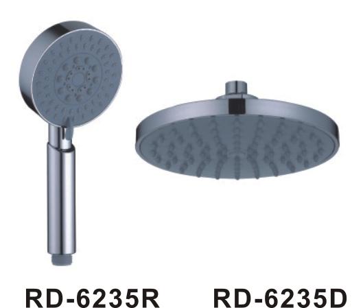 Lightweight Black Shower Head Set , Easy Installation 1/2 Inch Thread Shower Head Kit