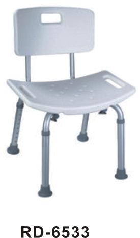 Adjustable Bathroom Assistive Devices PP Shower Chair Aluminum Holder 3-10 Bars Water Pressure