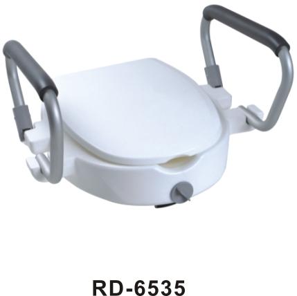 Elevated Toilet Seat Bathroom Assistive Devices Removable Arms Medical Elderly With Lid