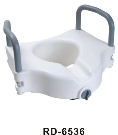 Elevated Toilet Seat Bathroom Assistive Devices Removable Arms Medical Elderly With Lid