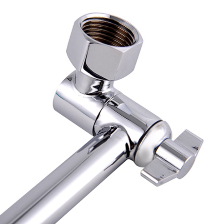 SS304 Washer Brass Shower Arm , Chromed Brushed Shower Head Extension Arm