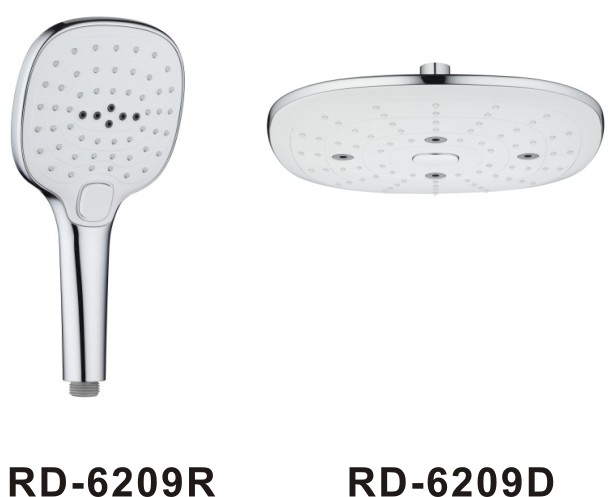 RD6209&ABS square 3 functions shower set with button/shower douche/bathroom faucet accessories sprayer/black matt shower