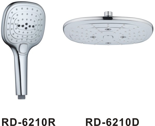 RD6210& 3 functions ABS square full chromeshower set/shower douche/bathroom faucet accessories sprayer/black matt shower