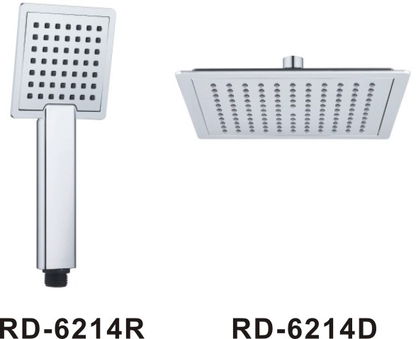 RD6214& 1 function ABS square full chromeshower set/shower douche/bathroom faucet accessories sprayer/black matt shower