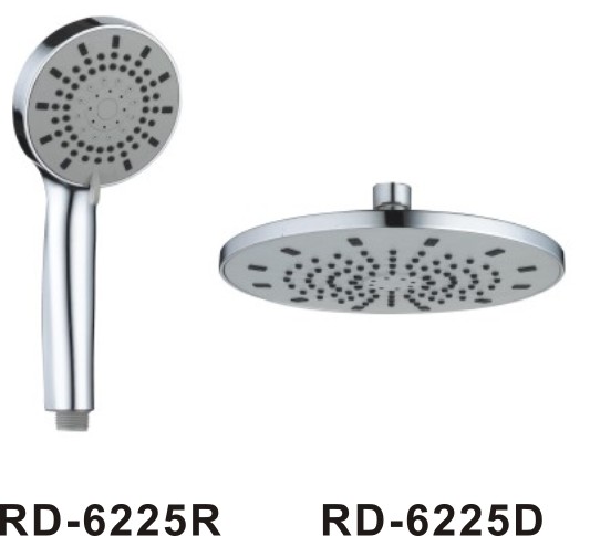 Black Matt Bathroom Shower Head Set Plastic Bubber Bag Washer Nickel Finished