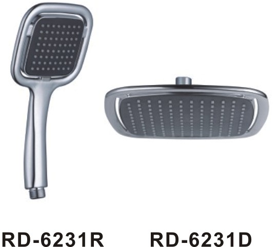 Adjustable Bronze Shower Head Set Black Matt Finished For Department Hotel