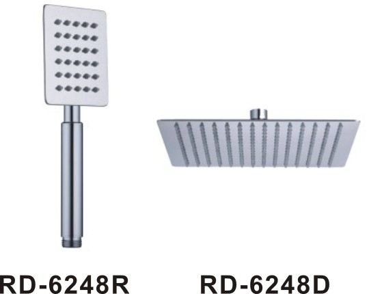 Rust - Proof Ss304 Ss201 Shower Head Kit , Brush Bright Rain Shower Set