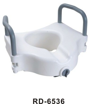 PP Bathroom Assistive Devices Elevated Toilet Seat White Anti - Corrosion