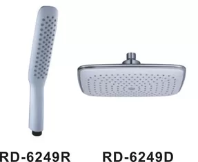 ABS Handle Bathroom Shower Head Set Full Chrome Faucet Sprayer Black Matt